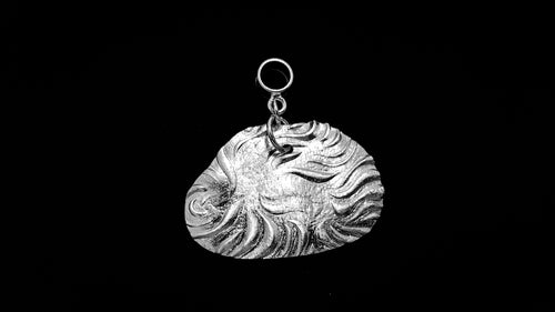Textured Cloud .999 fine silver pendant