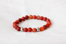 Load image into Gallery viewer, Red sardonyx charm bracelet - stainless steel connector
