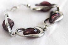 Load image into Gallery viewer, Pewter and glass twist bracelet