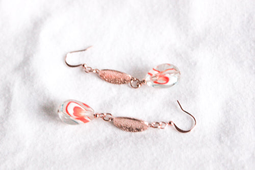 Rose gold teardrop earrings