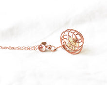Load image into Gallery viewer, Rose gold and copper crystal  pendant